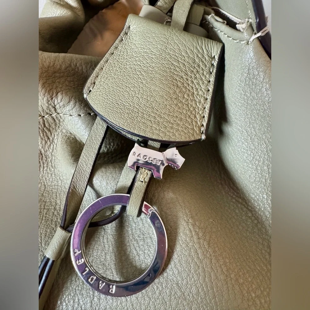 RADLEY LONDON Olive Green Leather Hobo Bag